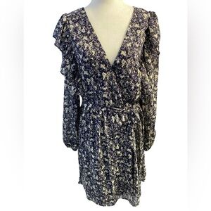 Signify Blue And White Floral Mini Dress Size S